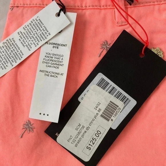 SCOTCH AND SODA FLORESCENT DYE PALM TREE PANTS NWT - Picture 2 of 8